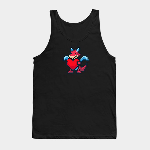 Dragon Heart Pixel Tank Top by Shopping Dragons